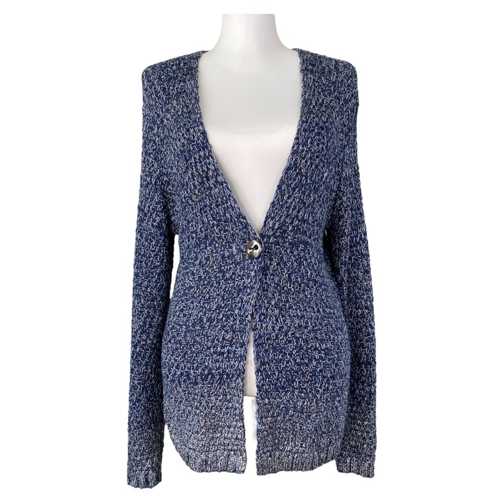 Coldwater Creek Cardigan Blue/Metallic Silver‎ Size M (10-12)